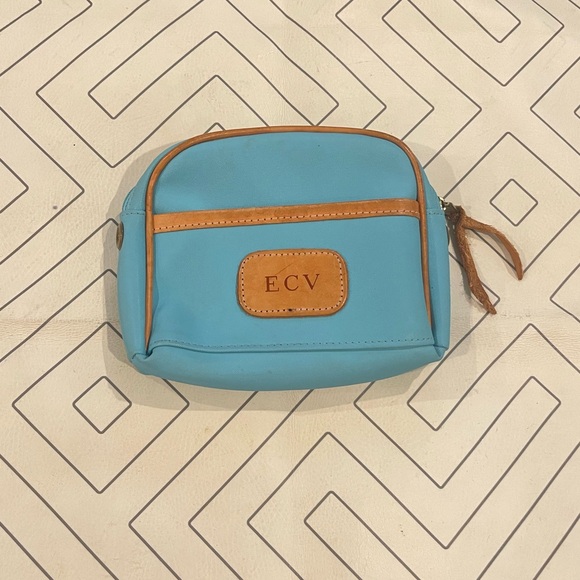 Jon Hart Design Handbags - Jon Hart Blue Canvas Clutch